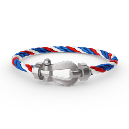 [BLAUE TRÄNEN]FORCE GROSSES HUFEISENARMBAND OHNE DIAMANT SILBER