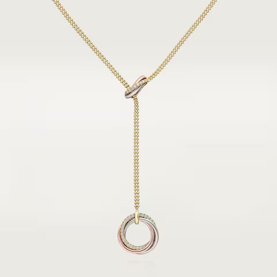[Blue Tears Jewelry]TRINITY DIAMONDS NECKLACE