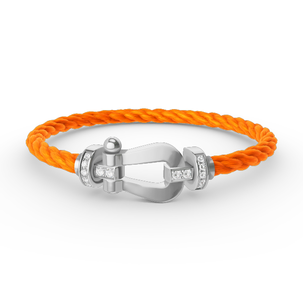 [BLAUE TRÄNEN]FORCE GROSSES HUFEISEN-HALBDIAMANTARMBAND SILBER