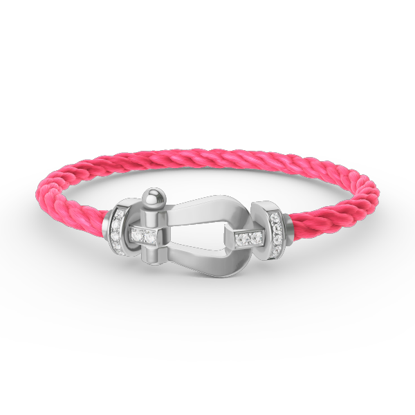 [BLAUE TRÄNEN]FORCE GROSSES HUFEISEN-HALBDIAMANTARMBAND SILBER