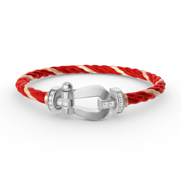 [BLAUE TRÄNEN]FORCE GROSSES HUFEISEN-HALBDIAMANTARMBAND SILBER
