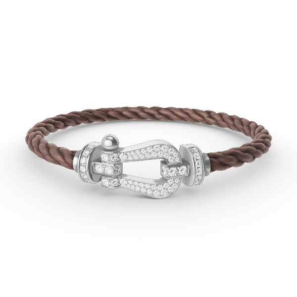 [BLAUE TRÄNEN]FORCE GROSSES HUFEISENARMBAND MIT DIAMANTEN SILBER