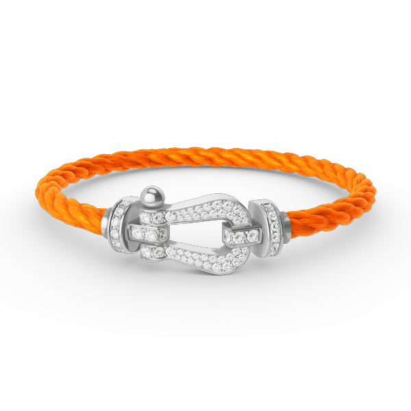 [BLAUE TRÄNEN]FORCE GROSSES HUFEISENARMBAND MIT DIAMANTEN SILBER