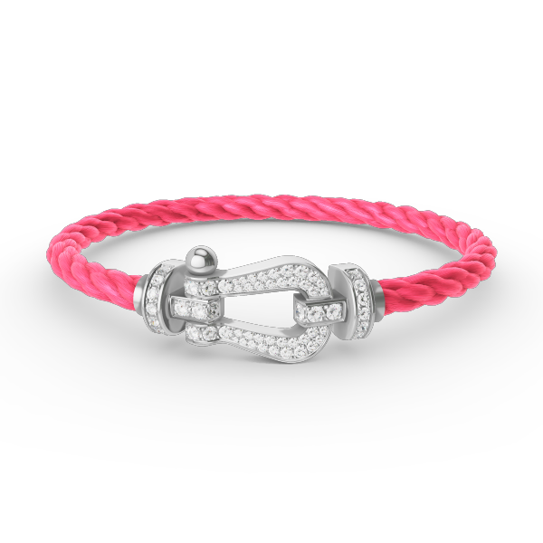 [BLAUE TRÄNEN]FORCE GROSSES HUFEISENARMBAND MIT DIAMANTEN SILBER