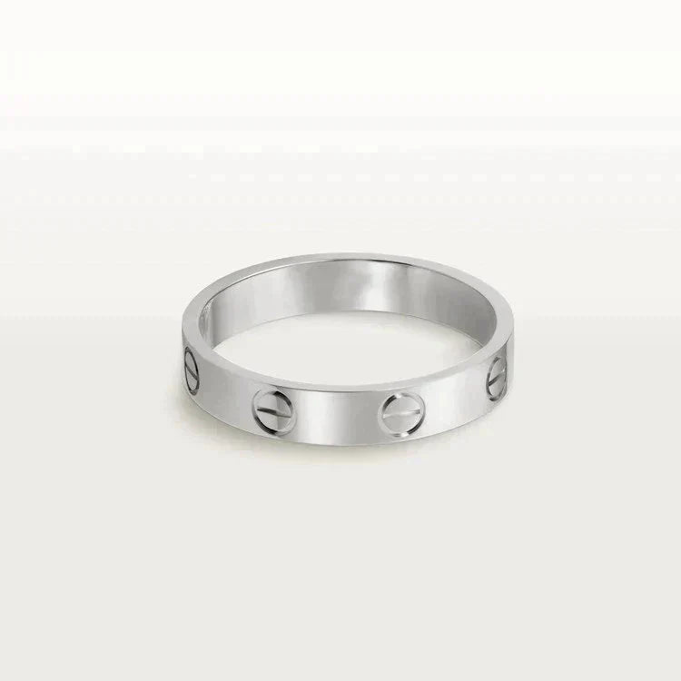 [BLAUE TRÄNEN]LIEBESRING 4MM 1 DIAMANT SILBER