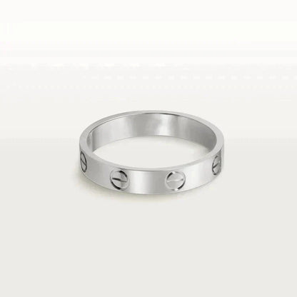 [BLAUE TRÄNEN]LIEBESRING 4MM 1 DIAMANT SILBER