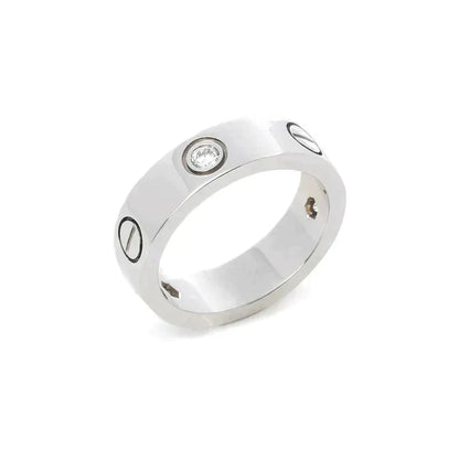 [BLAUE TRÄNEN]LIEBESRING 5,5MM 3 DIAMANTEN SILBER