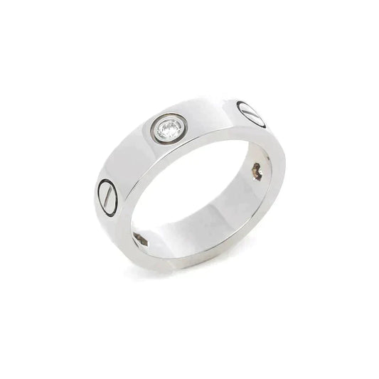 [ブルーティアーズ]ラブリング 5.5mm 3ダイヤモンド シルバー